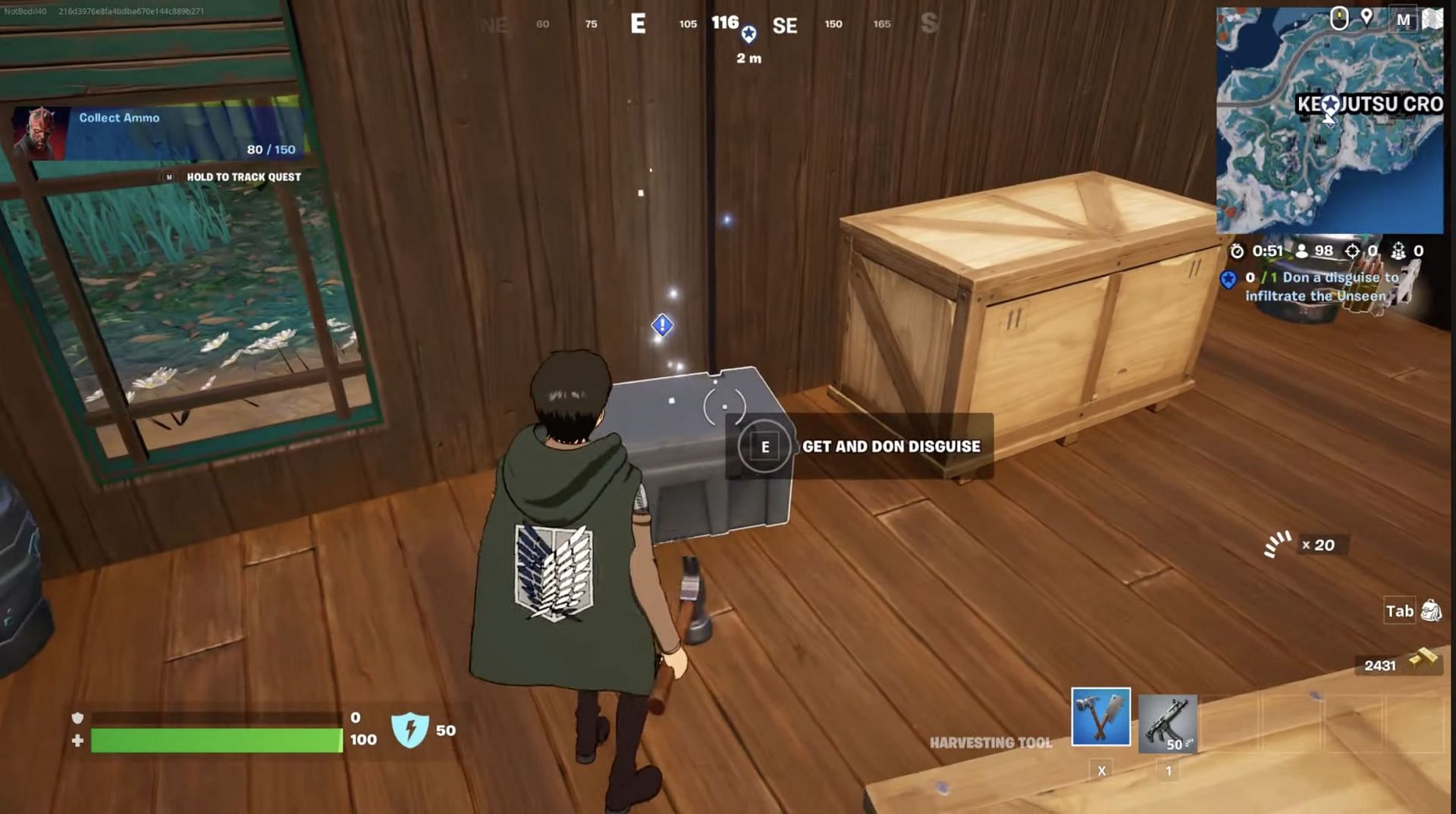 Visit this box in Kenjutsu Crossing (Image via Bodil40 on YouTube)